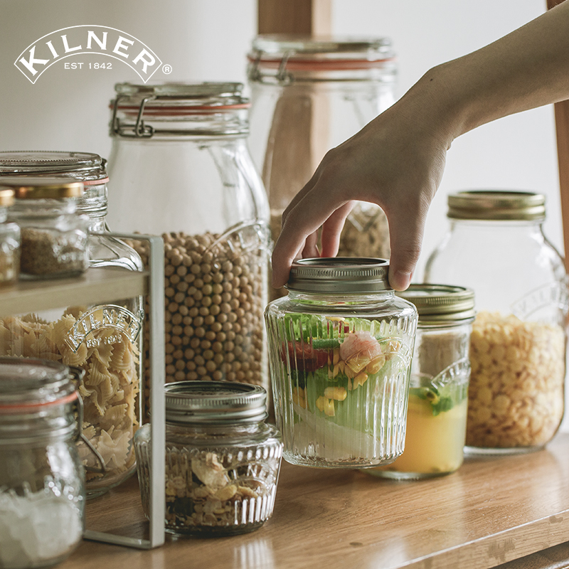 密封罐英国kilner食级干货宽口玻璃罐蜂蜜瓶厨房杂粮食储