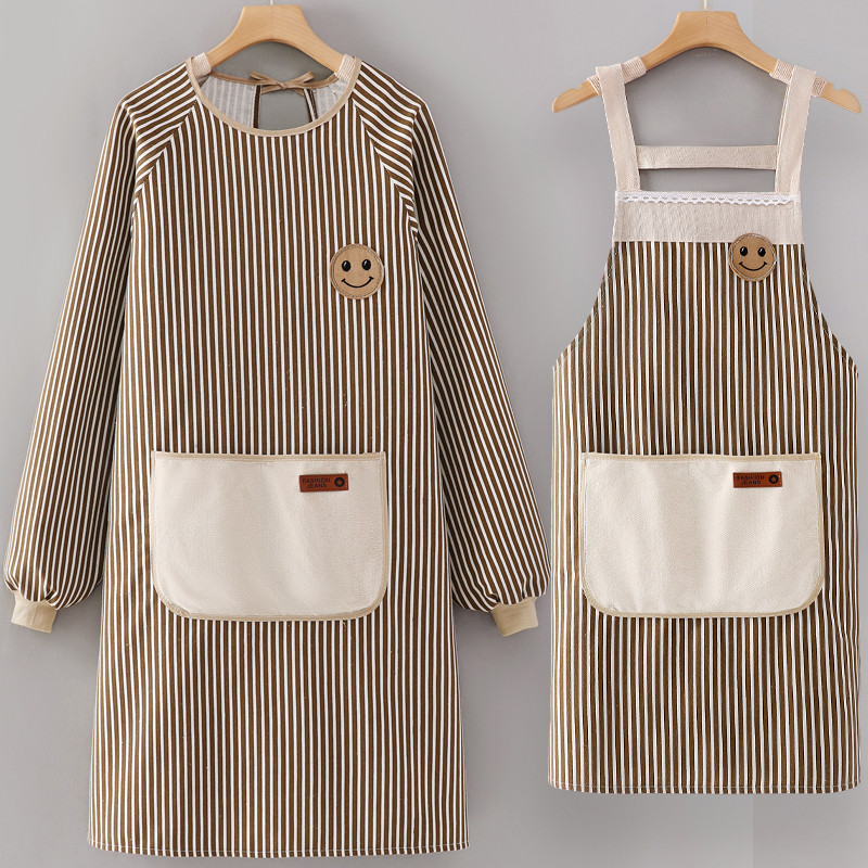 新款罩衣女成人2025长袖围裙家用厨房工作服护衣做饭围腰春秋款男