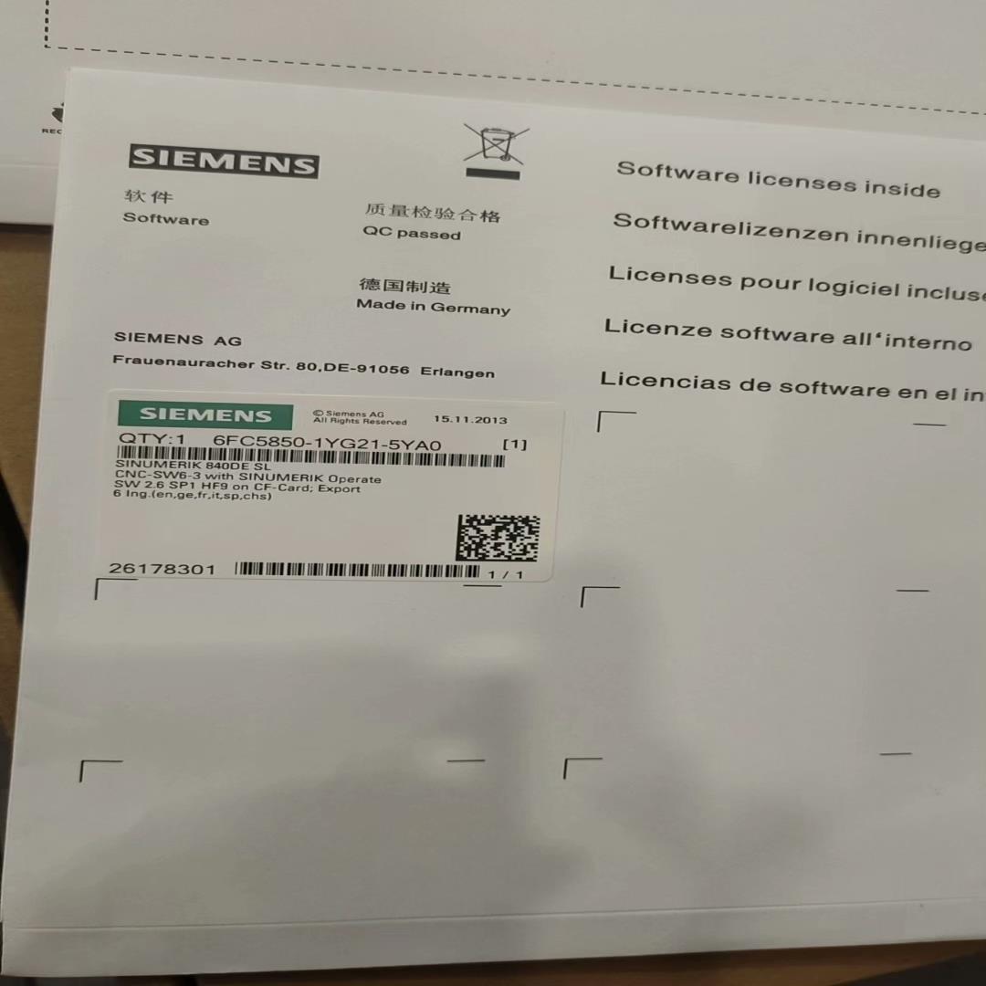 6FC5850-1YG21-5YA0，全新原装现货6FC58~议价