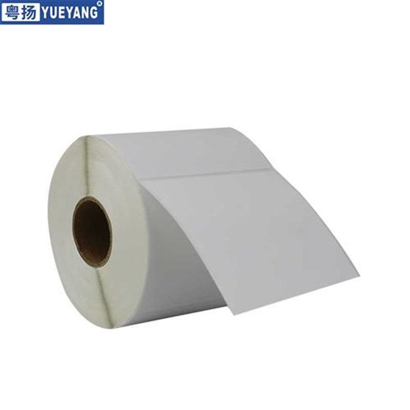 粤扬条码标签纸102*152*500铜版纸不干胶标签外箱货运标签贴纸