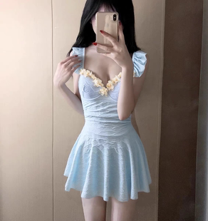保守遮肚显瘦小胸聚拢度假 绝美连体裙式 特价 泳衣女高级感2026新款
