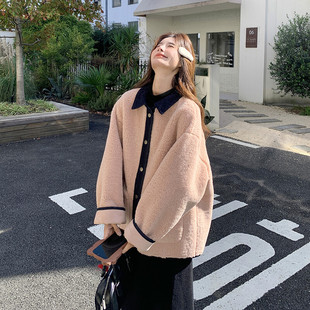 635 主推牛仔拼接皮毛一体羊羔毛外套2C131 现货 P185K268 新款