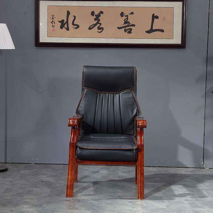 实木会议椅简约现代会议室洽谈扶手椅实木办公椅休闲棋牌椅培训椅