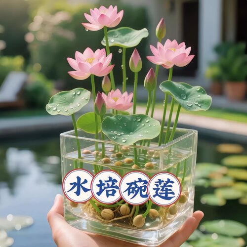 七彩五颜六色碗莲种水培易养