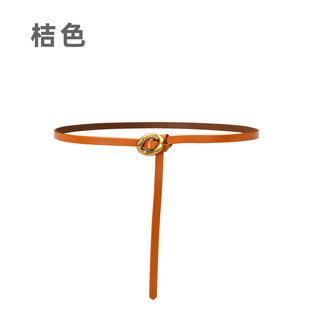 橙色橘色女士装饰细腰带配连衣裙小皮带小香风腰链腰饰装饰裙带夏