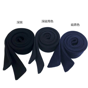 2024秋冬季雾霾蓝毛呢腰带百搭呢子皮带双面呢绑带蝴蝶结黑色腰带