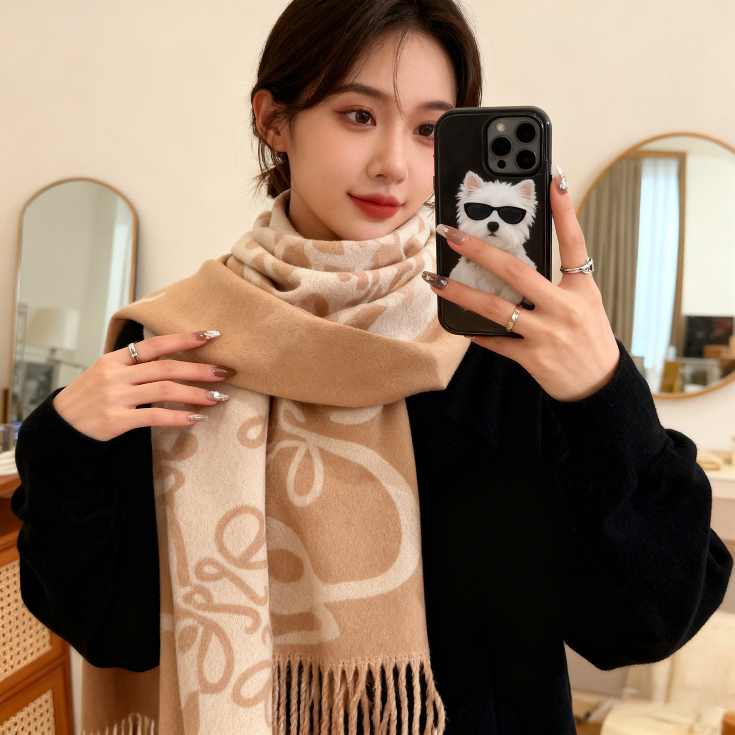 围巾女款2025新款节日礼物