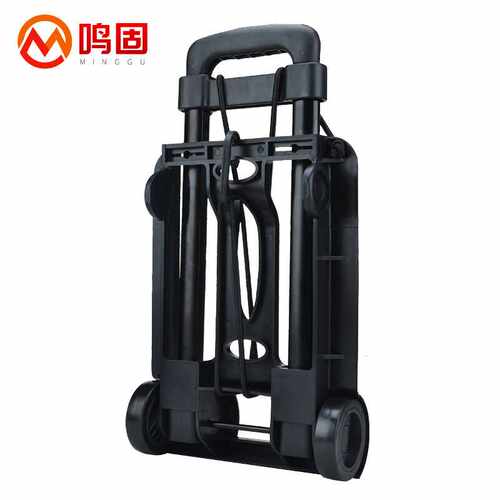 鸣固折叠便携手拉车购物推车拉货拉杆车轻便买菜车小拉车铁管两轮