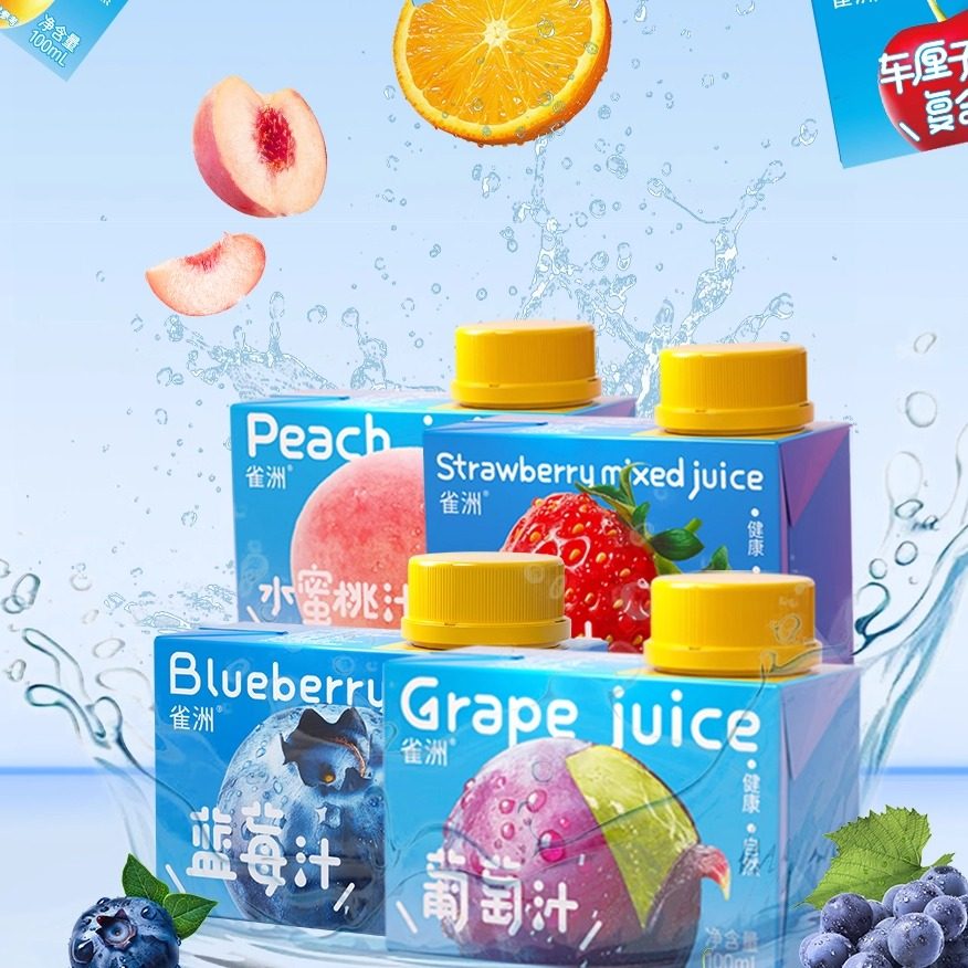 雀洲小果汁小瓶果蔬汁便携儿童果汁网红100%果汁含量小果汁,咖啡/麦片/冲饮,纯果蔬汁/纯果汁,淘宝优惠券,粉丝福利购,淘宝优惠卷