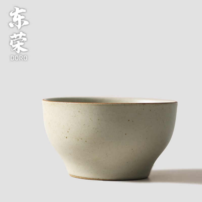 日式陶瓷a米饭碗家用吃饭单碗碗碟复古面碗加厚粗陶餐具简约