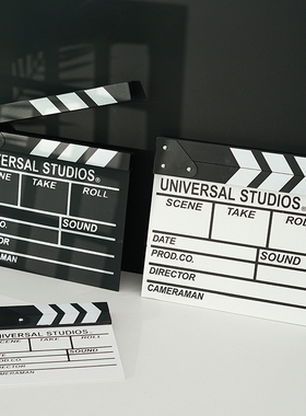 电影打板道具场记m板摄影网店拍照创意装饰品摆件拍板导演板木质