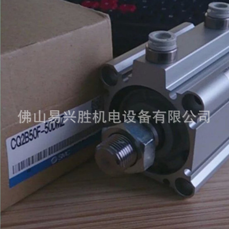 原装SMC薄型气缸CQ2B50F-50DMZ通孔式内置快换接头型气缸