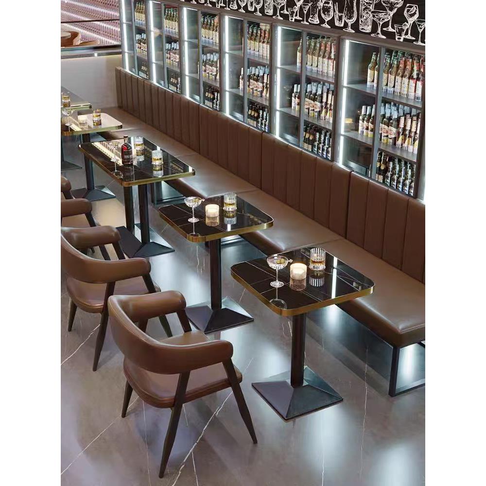 清酒吧奶茶甜品店桌椅组合工业风烧烤铁艺咖啡厅小吃餐饮卡座沙发