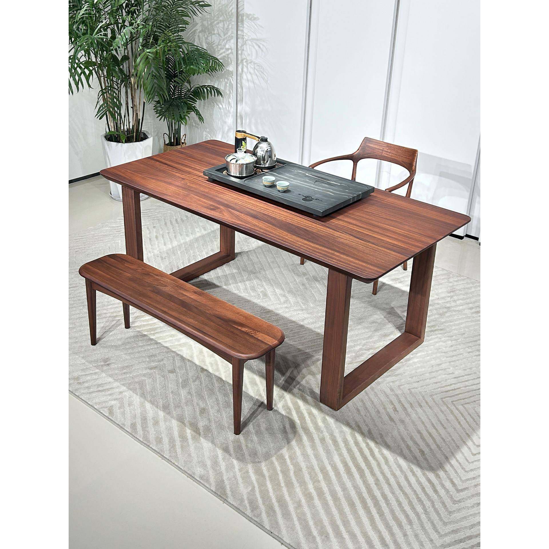 全实木茶桌椅现代简约茶室家用泡茶桌长方形大板桌子书房办公桌,住宅家具,家用茶台/茶桌,淘宝优惠券,粉丝福利购,淘宝优惠卷