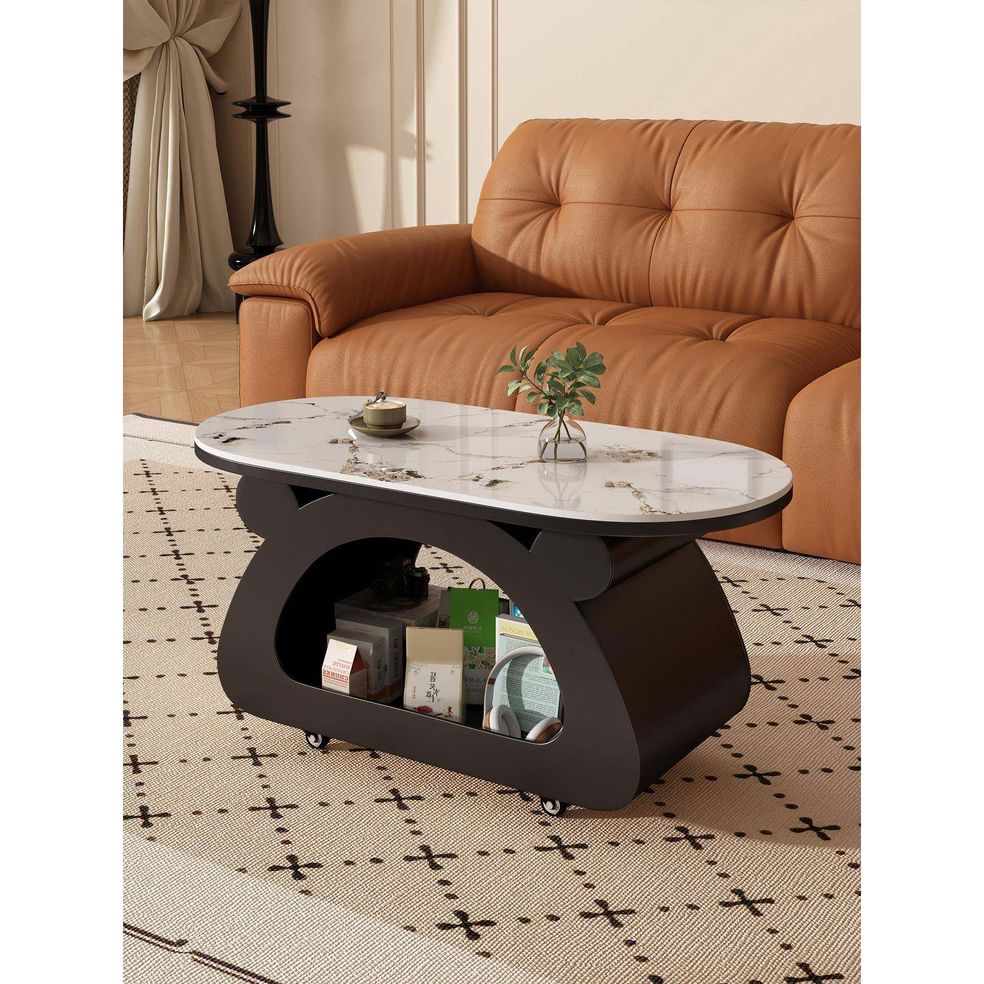 现代客厅高级感创意可移动茶几小户型简约家用沙发边几小推车茶桌,住宅家具,茶几,淘宝优惠券,粉丝福利购,淘宝优惠卷