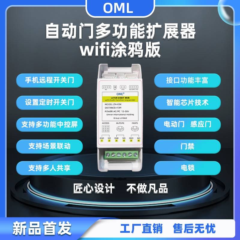 自动门多功能扩展器fiwi涂鸦版手机远程控制平移感应门遥控器