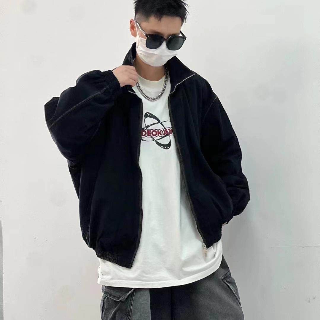 美式休闲外套潮流春秋2025新款潮牌休闲工装时尚上衣高级感男夹克