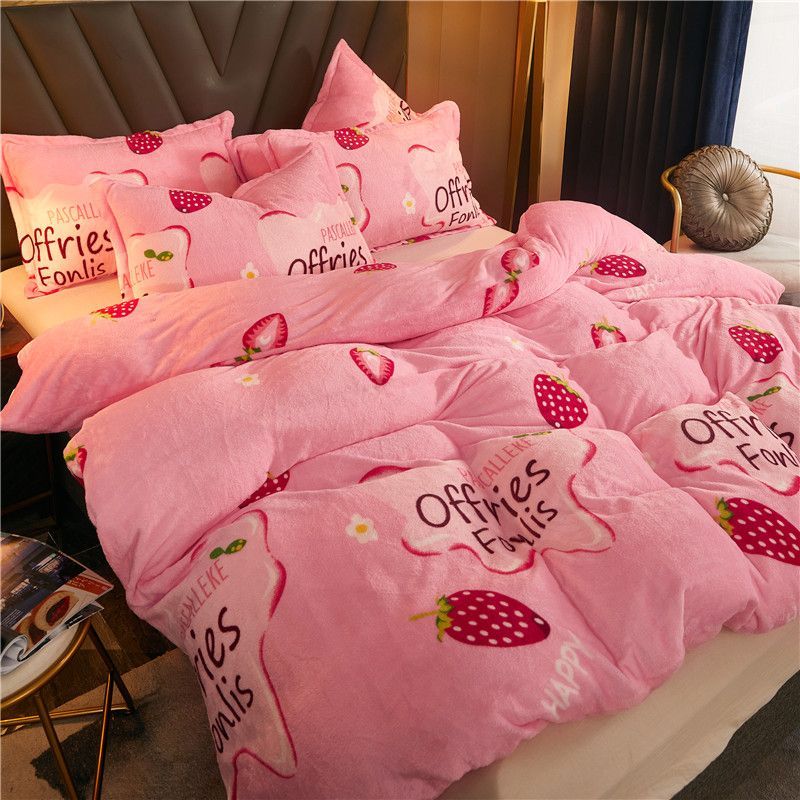 冬季加绒加厚法兰绒被套单件单人双人学生珊瑚保暖被罩双面绒毛绒