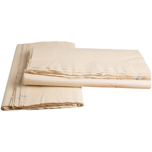 纯手工毛边纸四尺半生半熟毛笔字练习书法M专用蝉翼宣纸仿古元书