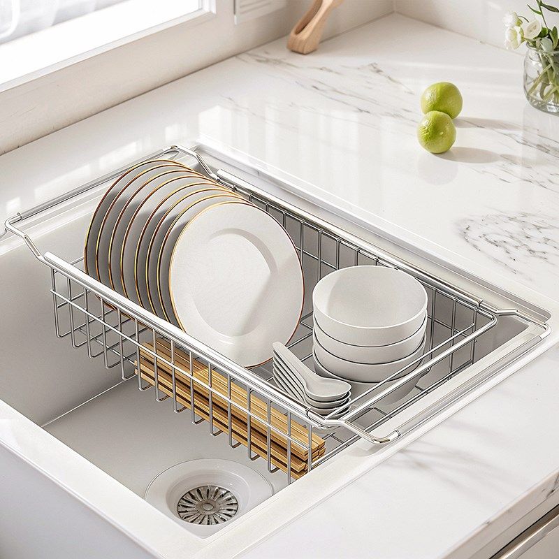 不锈钢水槽伸缩沥水架o洗碗架洗碗池碗碟收纳架洗菜盆沥水篮置物,厨房/烹饪用具,水槽置物架,淘宝优惠券,粉丝福利购,淘宝优惠卷