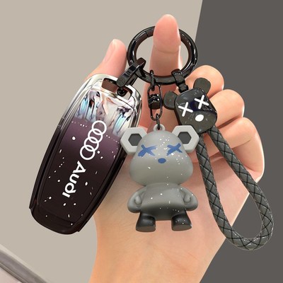 奥迪a6l钥匙套a4kl女q5l专用a3汽车q2l高档a7l男q4etron装饰a8壳