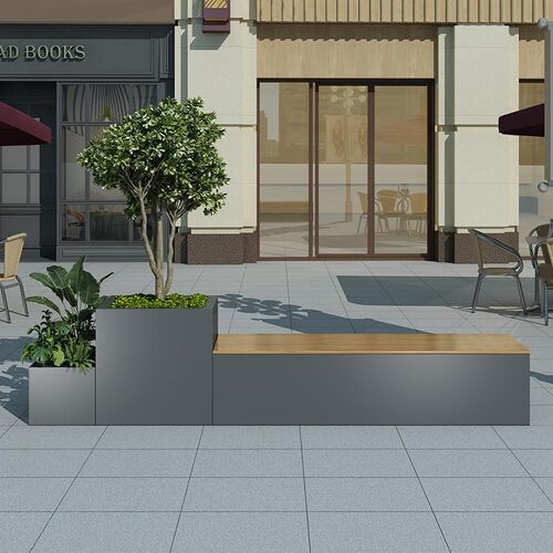 户外组合种e植长方形金属定制铁艺花槽室外花池不锈钢花箱围栏隔