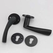 黑色分体木门锁室内卧室锁58 85磁吸门锁分体通用型家用木门 7A2