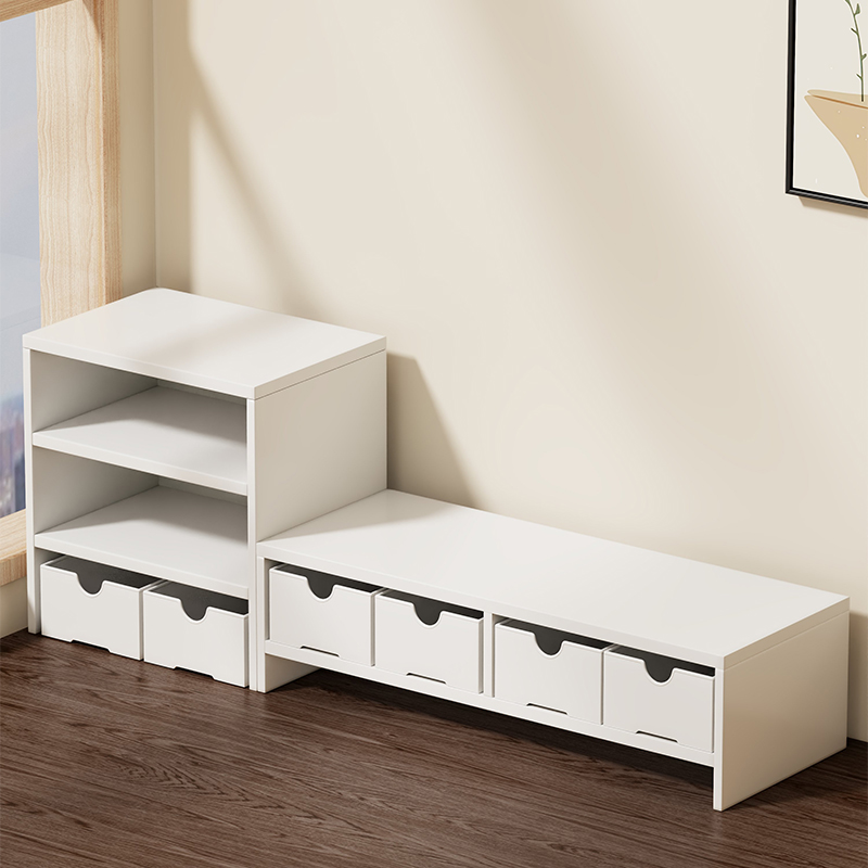 速发增高架式公室工位桌面置物架台底办座家用桌上收纳柜