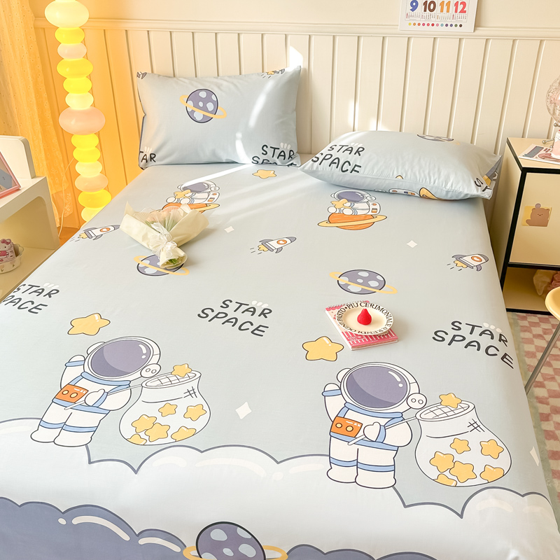 速发纯棉件件10单全棉宿舍单人四季通用儿童1.5被单床笠三0套