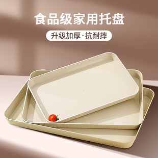 速发托盘轻奢感档长方形高级高家料备菜盘家用放茶杯塑用盘子水果