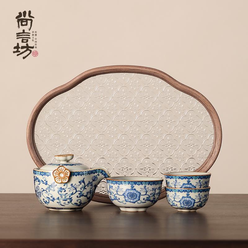 15N茶具一人饮小套装家用女士2025新款汝窑手抓壶盖碗功夫泡