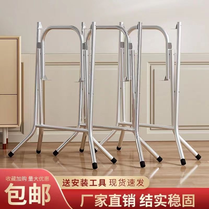 不锈钢折叠餐桌脚架大排档铁制