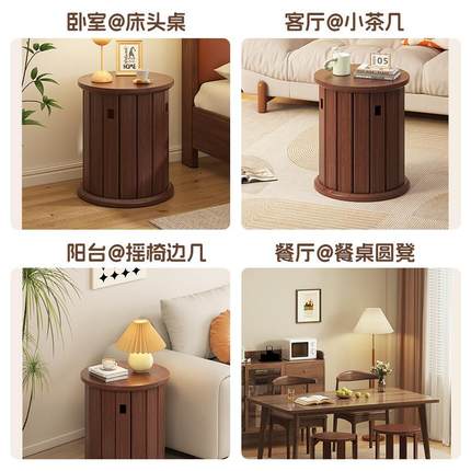 实木圆凳多功几能组合ENC凳可叠放客厅茶成板人桌凳耐餐用叠叠乐