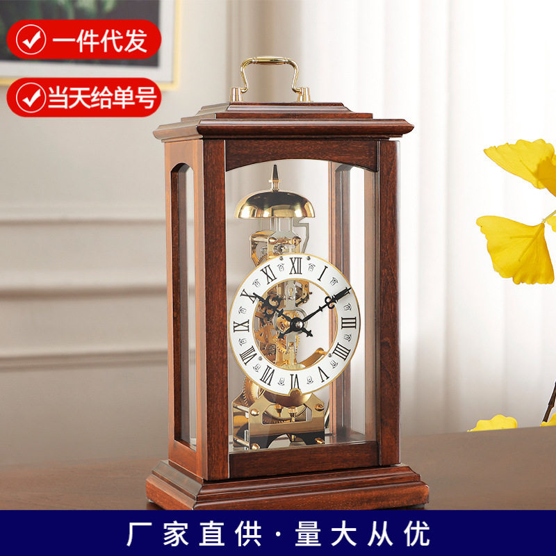 欧式复古全铜机芯机械座钟