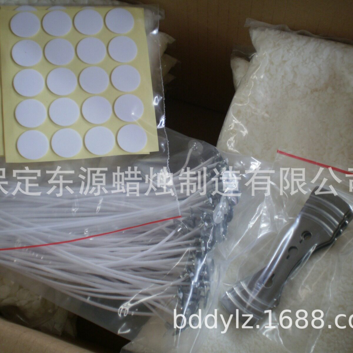 大豆蜡蜡烛芯套装含贴纸固定器
