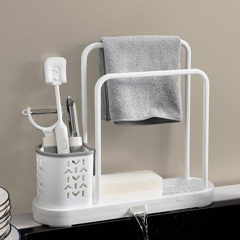 厨房抹布沥水架杯刷钢丝球百洁布置物架海绵用品挂洗碗布收赵之周