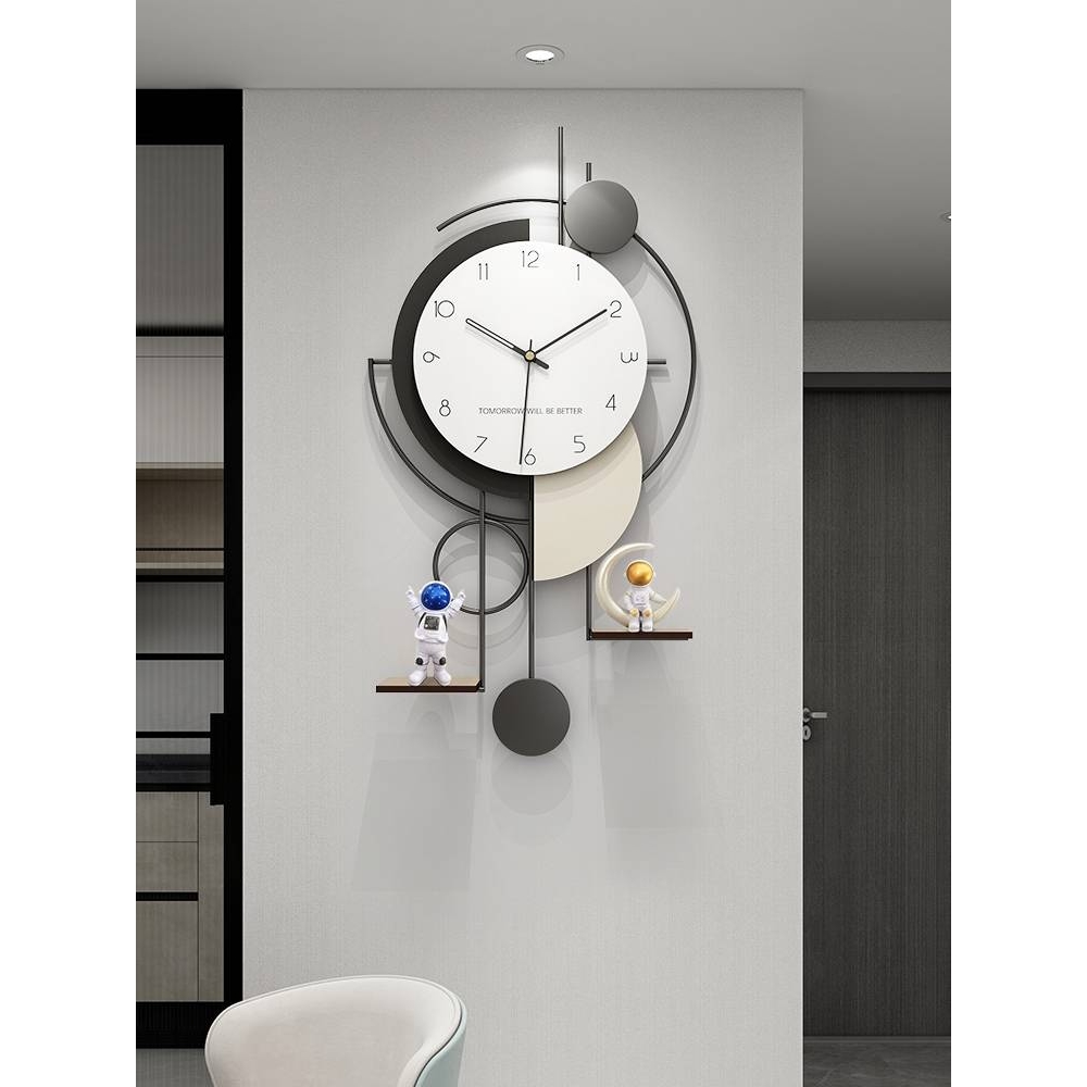 钟表挂钟客厅简约现代家用时尚大气2025新款创意网红挂墙时钟静音