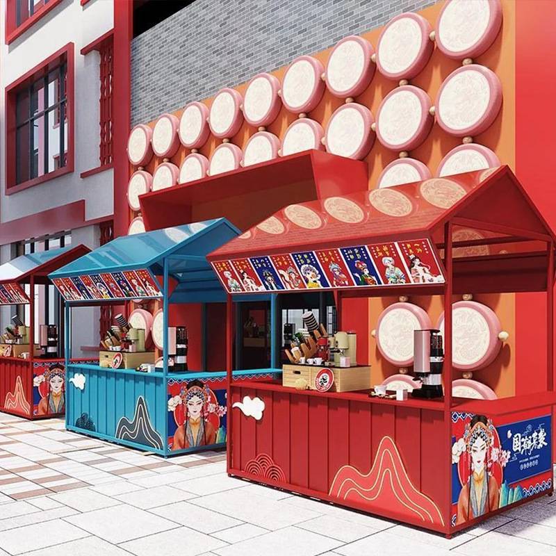 商场新国潮摊位架定制夜市摆摊架子摆货架网红集市不锈钢摊位展架