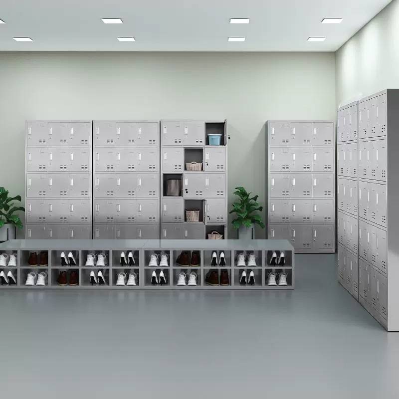 不锈钢更衣柜带锁员工储物柜鞋柜碗柜无尘文件柜药品柜清洁柜防锈