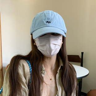 春野森川｜可爱小狐狸刺绣棒球帽街头时尚 帽子 显脸小鸭舌帽男女款