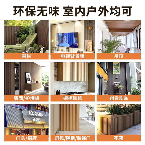 共挤塑木长城板j室外墙壁护板二代户外木塑别墅外墙板防腐围栏扣