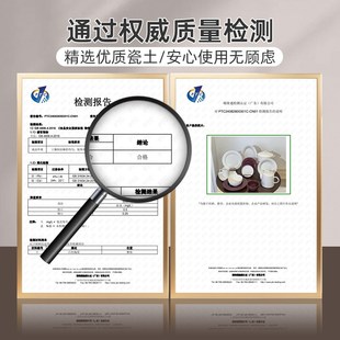 汤碗带盖大号陶瓷汤盆双耳u碗大容量汤锅家用装汤碗釉下彩盛汤大