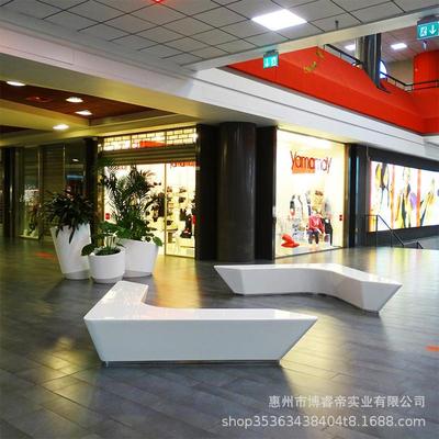 玻璃钢商场休闲椅学校公园长条凳异形户外椅子艺术造型沙发椅
