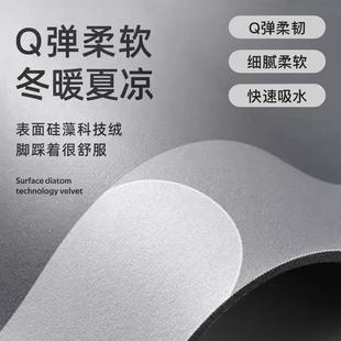 浴室地垫强吸水防滑软硅藻泥速干莫兰迪色垫子卫生间脚垫地云