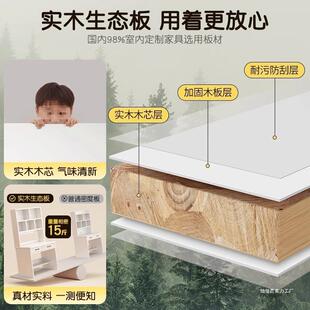 木制书桌书柜一体家用成人电脑桌卧室学生多层学习桌小户型桌子