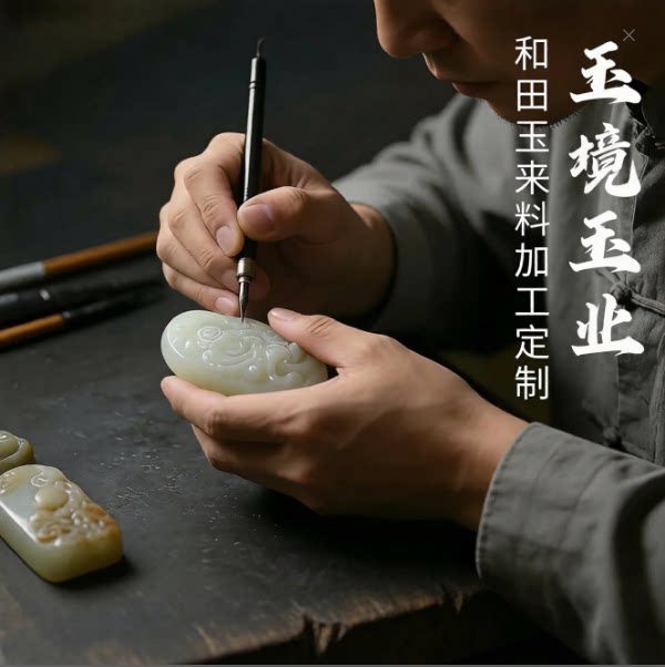 和田玉雕刻来料加工设计玉石定制