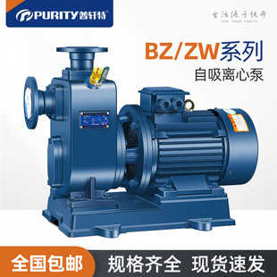 离心大流量高扬程增压泵工业抽水泵380V灌溉水泵 普轩特自吸泵卧式