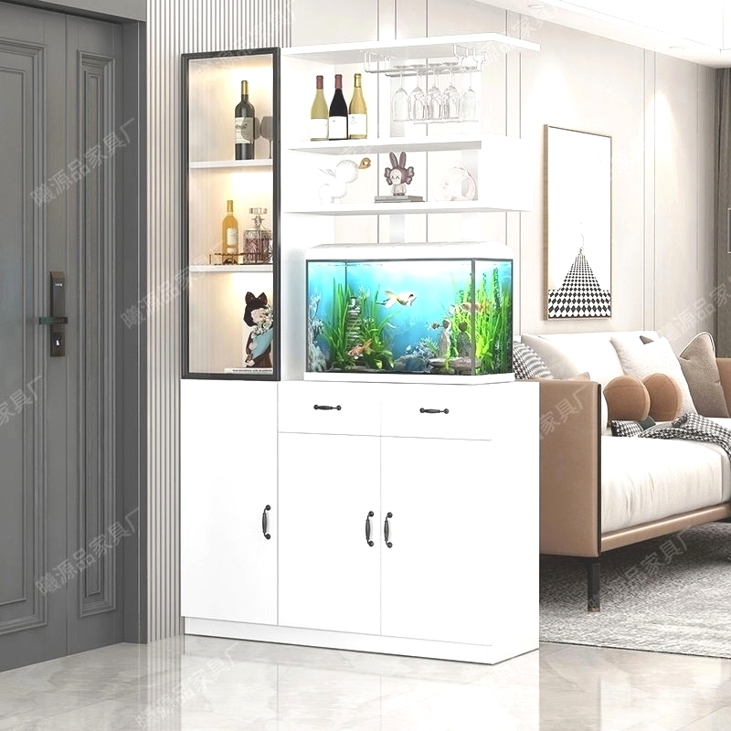 入户玄关柜鱼缸柜客饭厅酒柜隔断柜欧式轻奢门厅屏风柜进门鞋柜
