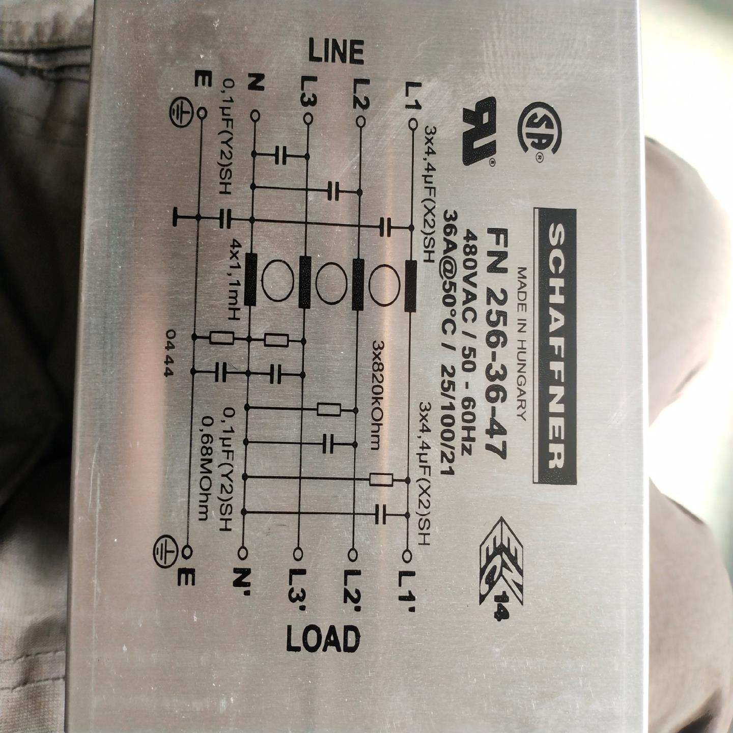 FN256-36-47滤波器Schaffner夏弗纳原厂(崽崽配件）