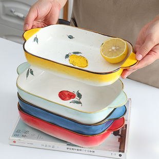 日式创意餐具陶瓷烤碗水果蔬菜沙拉碗烘焙焗饭烤盘家用单个烤箱用